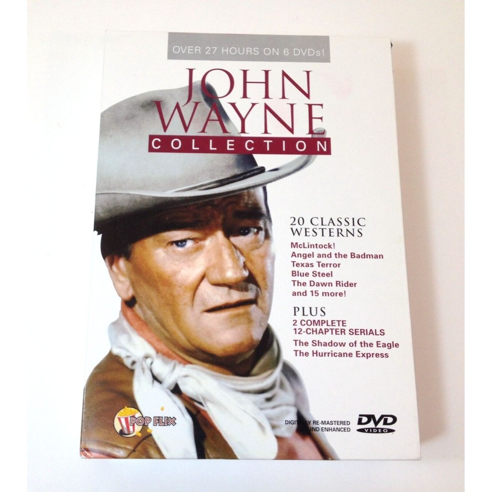 John Wayne Collection 20 Classic Westerns & More 6 Dvds 27 hours